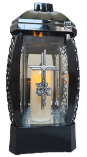 veľká sviečka, lampáš, kaplnka, ruža, 40 cm